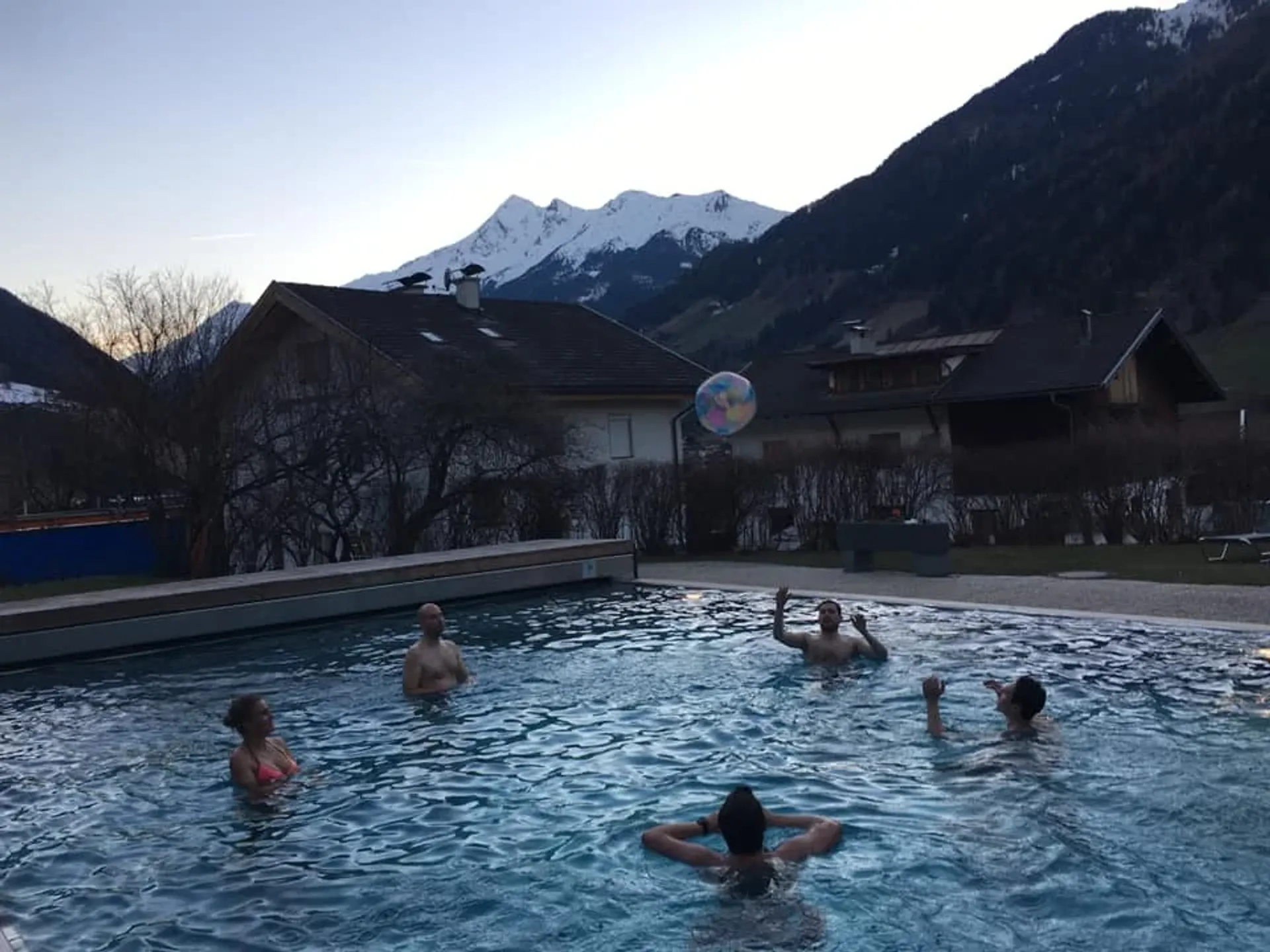 In the pool